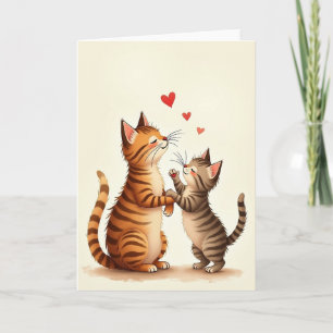Carte de la Fête des Mères au Chat Tigre Orange
