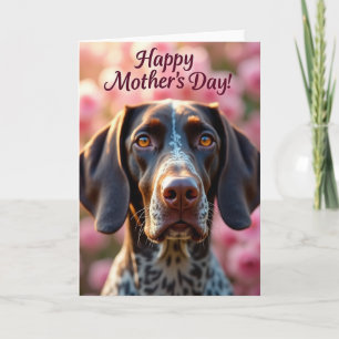 Carte de la Fête des Mères au Chien en Chocolat
