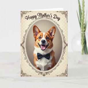 Carte de la Fête des Mères au Chien Rustique