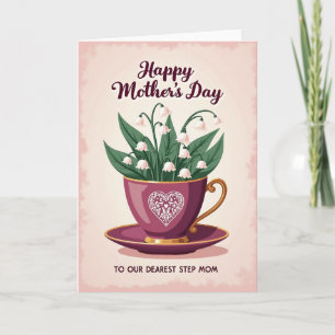 Carte de la Fête des Mères au Plum Teacup