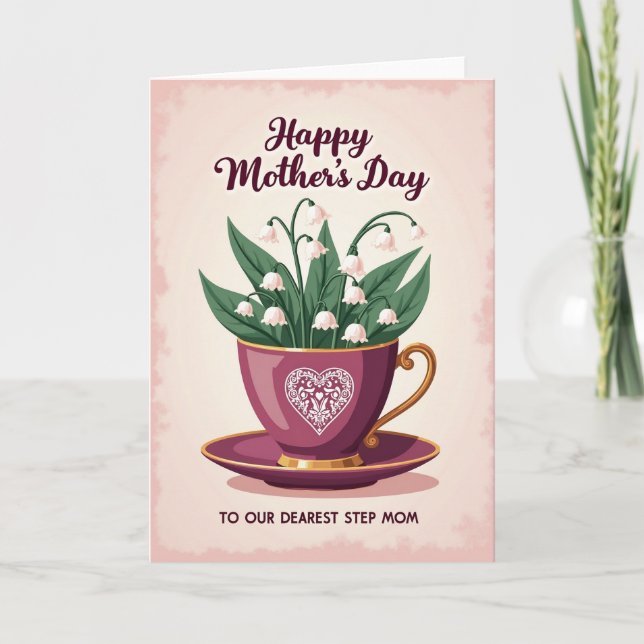 Carte de la Fête des Mères au Plum Teacup (Devant)