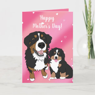Carte de la Fête des Mères avec un chien de montag