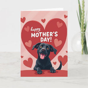 Carte de la Fête des Mères avec un chiot adorable