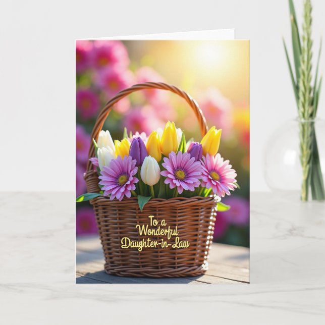Carte de la Fête des Mères Blossom Basket (Devant)