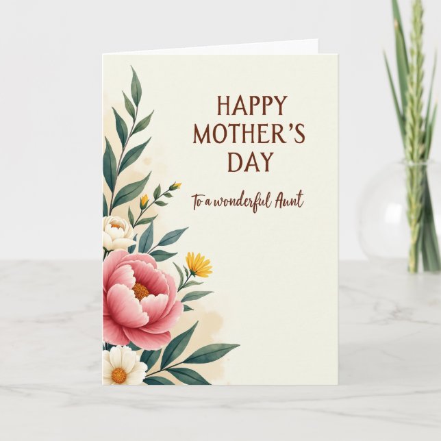 Carte de la Fête des Mères Blush Bloom (Devant)