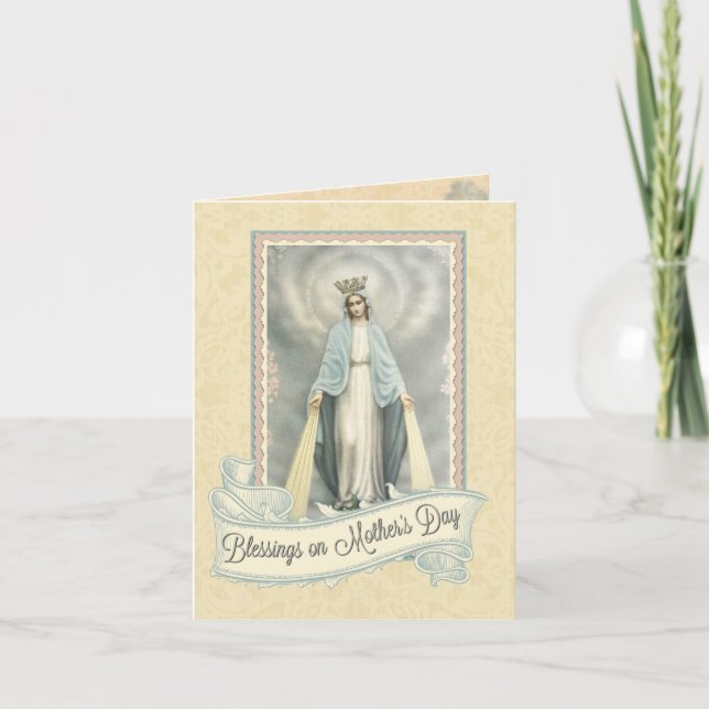 Carte de la Fête des Mères Catholique (Devant)