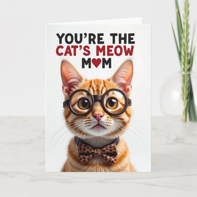 Carte de la Fête des Mères Chat Miaou (Devant)