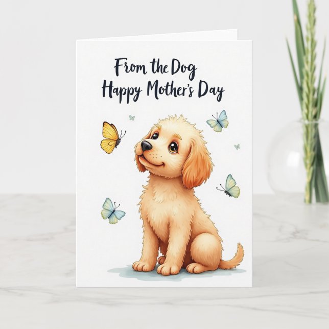 Carte de la Fête des Mères Chien Mignon (Devant)