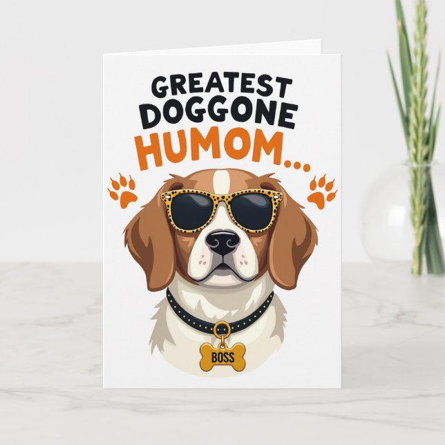 Carte de la fête des mères Cool Canine Humom (Devant)