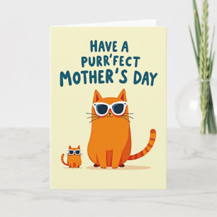 Carte de la fête des mères Cool Cat