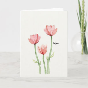 Carte de la fête des mères Coral Rose