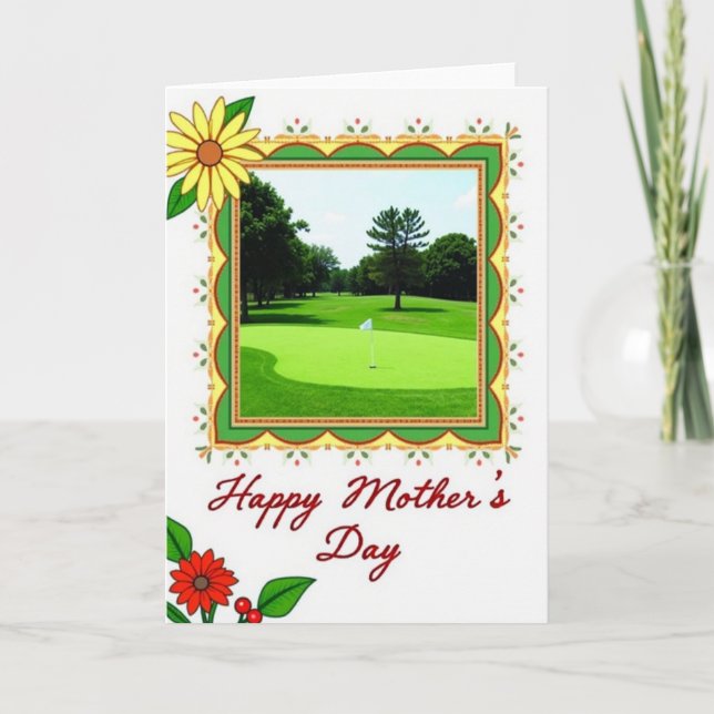 Carte de la fête des mères de golf (Devant)
