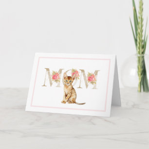 Carte de la fête des mères de mignonne Kitten