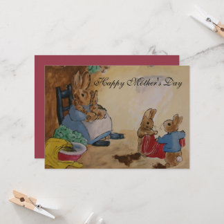 Carte de la fête des mères de Pierre Lapin