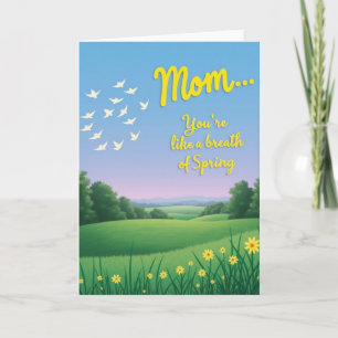 Carte de la fête des mères de printemps Meadow Vie