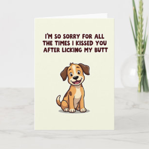 Carte de la fête des mères d'excuse de chien