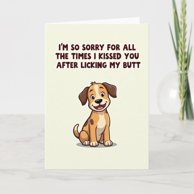 Carte de la fête des mères d'excuse de chien (Devant)