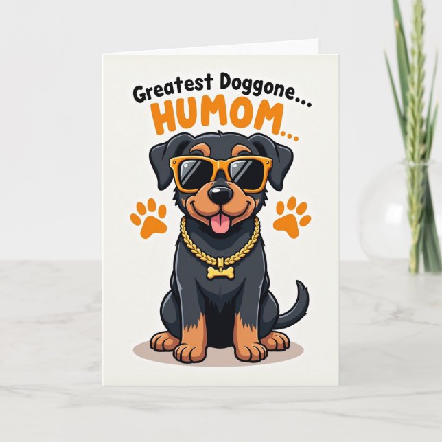 Carte de la fête des mères Doggone Humom (Devant)