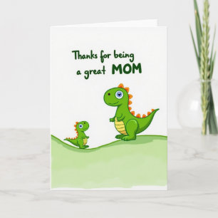 Carte de la fête des mères doux reptile