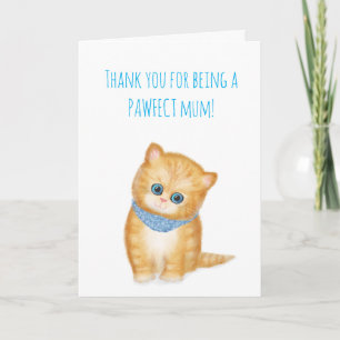 Carte de la fête des mères du chaton au gingembre