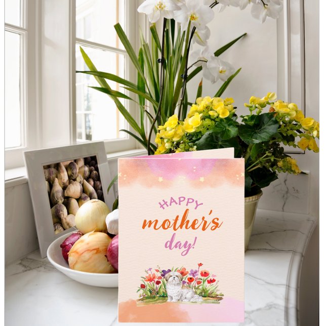 Carte de la fête des mères du Chien Shih Tzu (Créateur téléchargé)