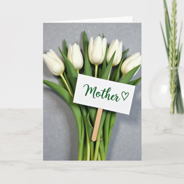Carte de la fête des mères Fleur d'amour (Devant)