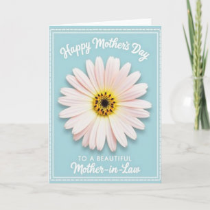 Carte de la Fête des Mères Fleur Turquoise