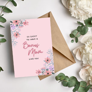Carte de la fête des mères florale pour belle-mama