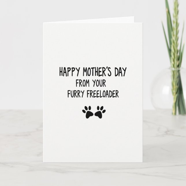 Carte de la fête des mères Furry Freeloader (Devant)