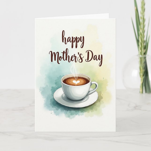 Carte de la fête des mères Heart Latte (Devant)