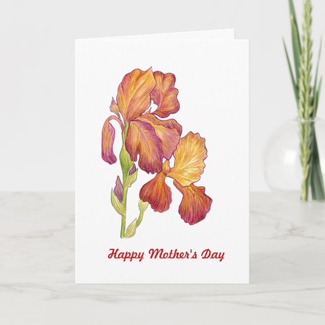 Carte de la fête des mères Iris (Devant)