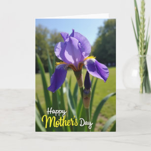Carte de la fête des mères Iris Violet