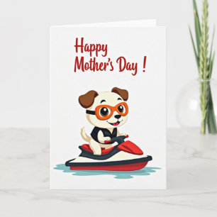 Carte de la fête des mères joyeuse pour chien