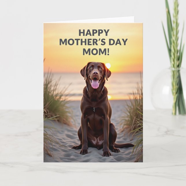 Carte de la fête des mères Luster Dog (Devant)