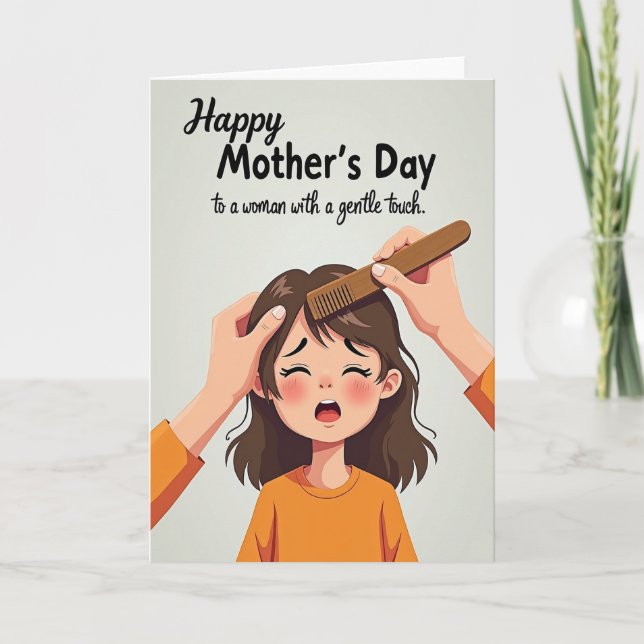 Carte de la fête des Mères Matte Gentle Touch (Devant)