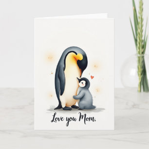Carte de la Fête des Mères Oiseau Câlin Douce