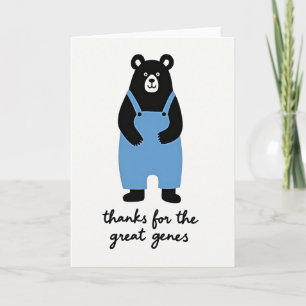 Carte de la fête des Mères Ourson Genes Douce