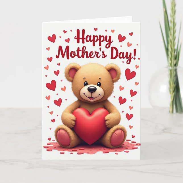 Carte de la fête des Mères Plush Love (Devant)