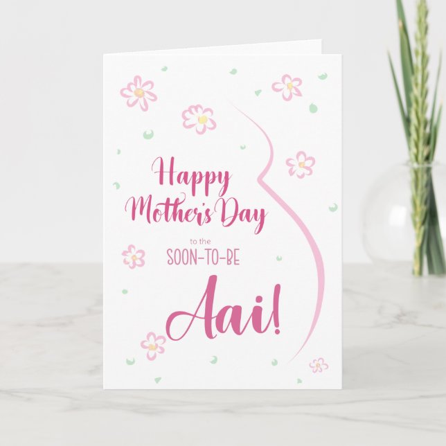 Carte de la fête des mères pour Aai enceinte (Devant)