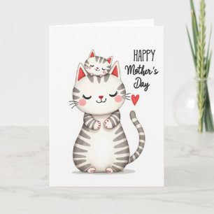 Carte de la fête des mères pour amoureux de chats
