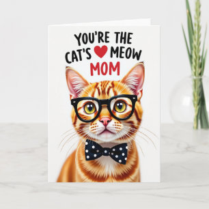 Carte de la fête des mères pour chat roux