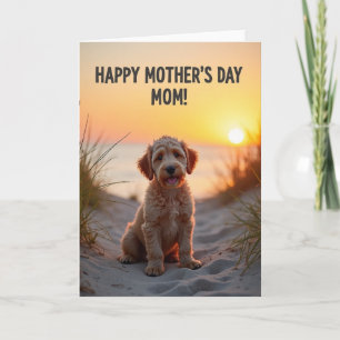 Carte de la fête des mères pour chiots côtiers