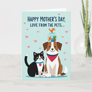 Carte de la fête des mères pour compagnons d'anima
