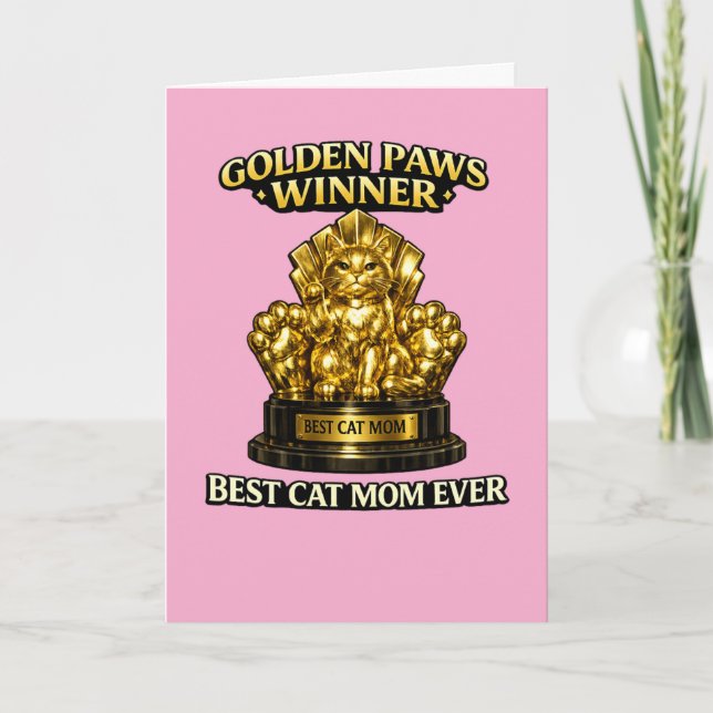 Carte de la fête des mères pour maman chat - Gagna (Devant)