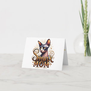 Carte de la fête des mères pour maman de chat Sphy