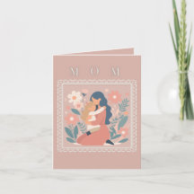 Carte de la fête des mères pour mère et enfant