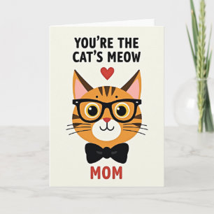Carte de la fête des mères pour un chat mignon