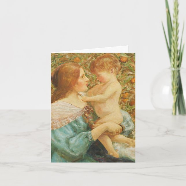 Carte de la Fête des Mères Préraphaélite Caed (Devant)