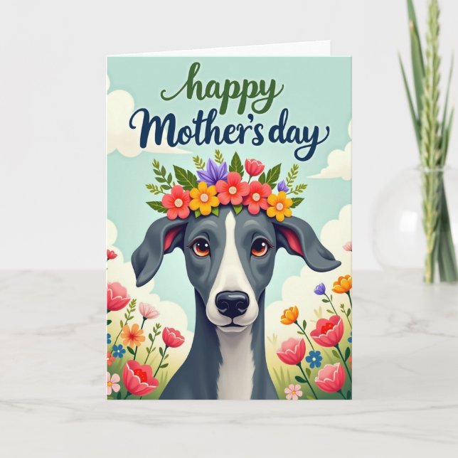 Carte de la fête des mères Radiant Dog (Devant)