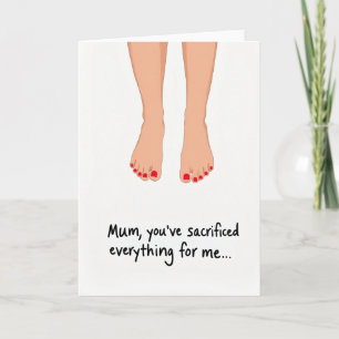 Carte de la fête des Mères Red Toes